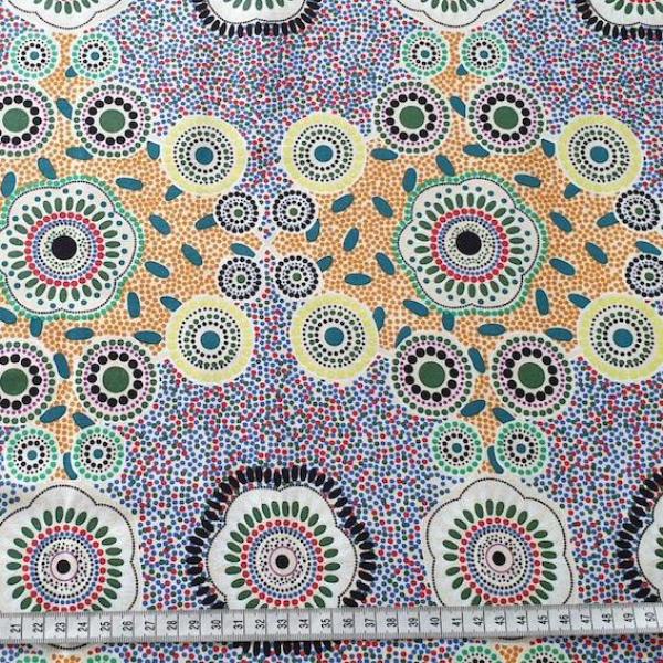 ECRU MEETING PLACES Aborigines Stoff aus Australien